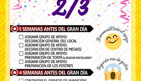 Check List: Organizar Fiesta de Cumpleaños (Página 3) - MamaFlor.com
