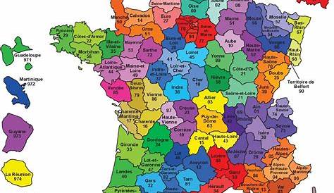 Carte des departement francais avec villes - altoservices