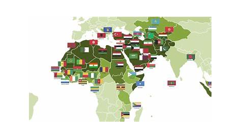 Carte Des Pays Musulmans Dans Le Monde | Le Carte