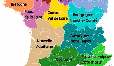 Carte des régions de France » Vacances - Arts- Guides Voyages