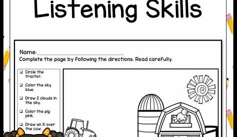 Listening And Following Directions Activities