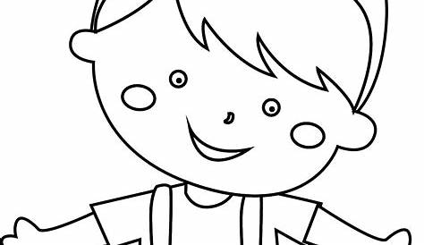 Little Boy Coloring Page