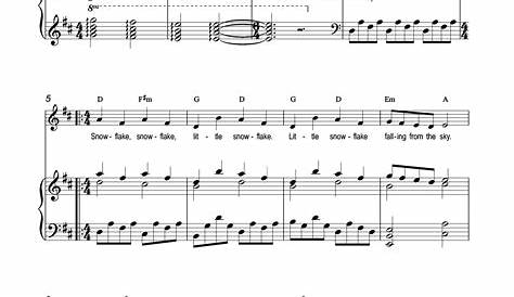 Little Snowflake, White Snowflake Sheet music for Violin Download