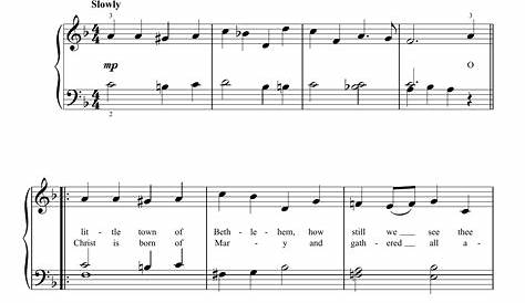 O Little Town Of Bethlehem Sheet Music Traditional Carol Solo
