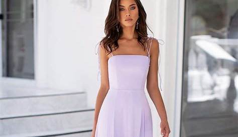 Lively Lilac: Wear A Dark Lilac Dress With Copper Nails For A Trendy Teen Look
