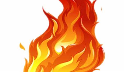 Icono de la llama del fuego Muestra aislada de la hoguera, símbolo de