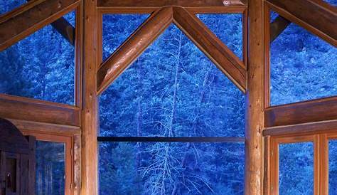 Log Cabin With Big Windows