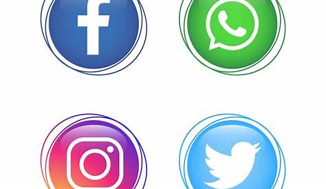 A set of social media icons Facebook,Twitter,Instagram,Whatsapp,Youtube