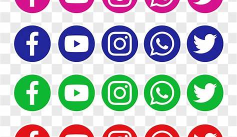 Social Media Icons Set Logo Vector Illustrator, Social Media Clipart