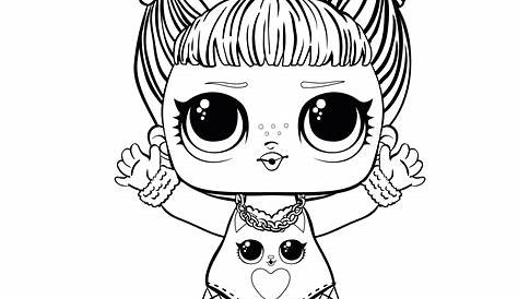 LOL Surprise Doll Coloring Pages Series 1 Baby Cat - Free Printable