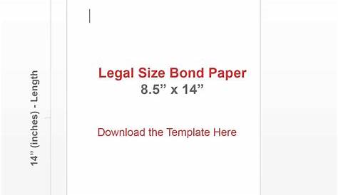 Download Legal Bond Paper Size Word Template - Civil Documents 31030