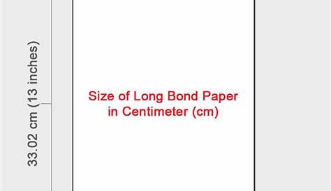 LONG BOND PAPER SIZE: Here's Its Size On Microsoft Word