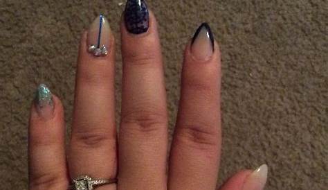 Long Nails With Short Index Finger Ish Coffin Acrylic Tips Color Acrylic
