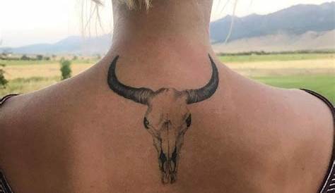 bull skull tattoo with rose design | Line-Work | Pinterest | Design