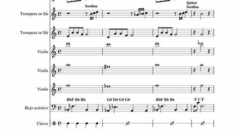 Los Aretes de la Luna Sheet music for Trumpet in b-flat, Violin, Bass