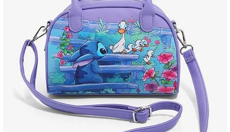 Disney Lilo & Stitch Dark Blue Satchel Bag by Loungefly - New, Mint