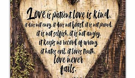 VWAQ Love is patient love is kind wall art decor vinyl decal sayings