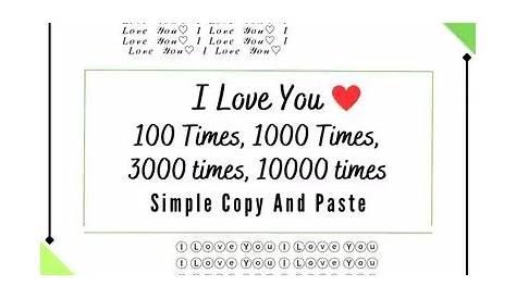 Love You 100 Times