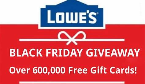 Lowe's Gift Card Black Friday Deal 2021 Ad