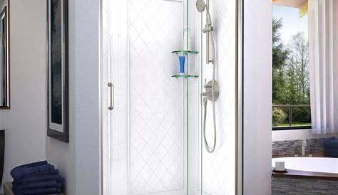 Sterling Ensemble White 4-Piece Alcove Shower Kit (Common: 32-in x 60