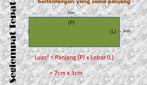 MATEMATIK PENDIDIKAN KHAS TINGKATAN 4 (LUAS SEGI EMPAT) NOTA PKP MINGGU