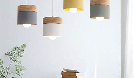 Luminaire Salon Scandinave Suspension Eviton En Bois, à 6 Lampes Naturel Suspension