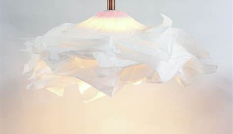Luminaires En Papier De Soie Suspension Plissé Origami Chehoma Bleu