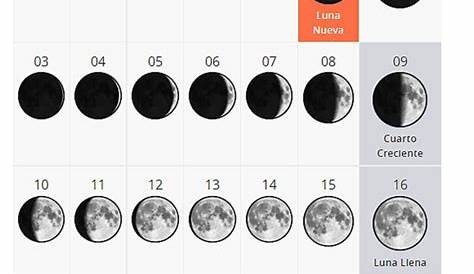 Calendario Lunar Mes Junio 2020 (España)