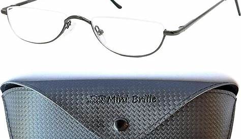 Metal Half Moon Reading Glasses, Including Free Case, Half Eye