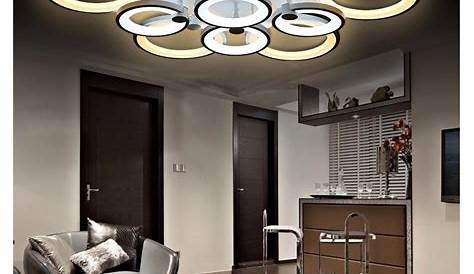 Lustre Salon Moderne Led Style B,40+60+80+100cm HCMNME LED Ronde Pendentif Lumière