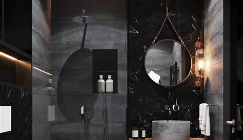Master Bathroom With A Dark Style in 2021 | Bathroom decor luxury