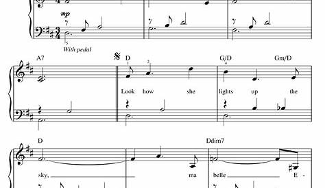 Ma Belle Evangeline (Easy Piano) Print Sheet Music Now
