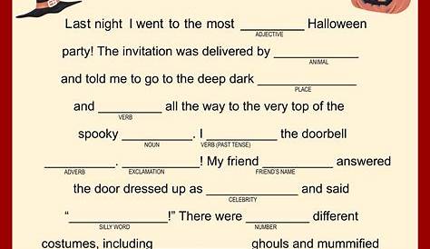 Halloween Mad Libs Printable Happiness is Homemade