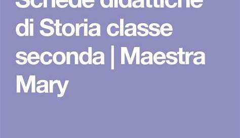 Schede didattiche d'Italiano classe seconda | Maestra Mary