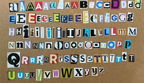 Magazine Letters Letter Cutouts Magazine Alphabet Set of - Etsy