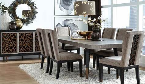 Magnussen Dining Room Set Madison Heights Trestle W Upholstered Chairs