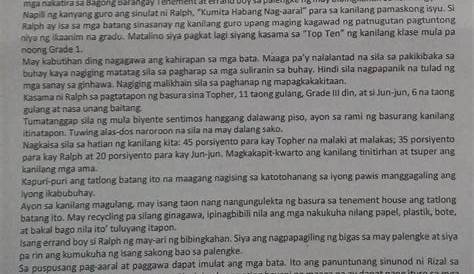 Halimbawa Ng Maikling Kwento Ng Tauhan Buod