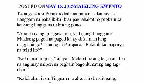 Filipino Short Stories Tagalog Pambata Na May Limang Tanong - numero limang