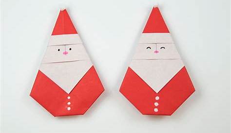 Make A Cute Origami Santa Coloring Pages