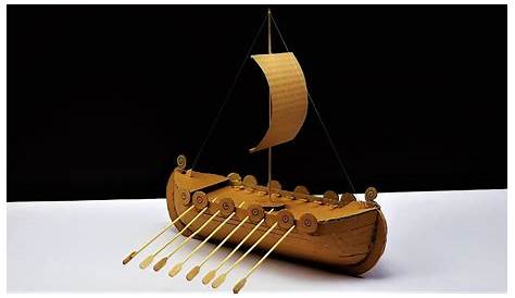 Easy to Make Viking Ship with Viking Ships at Sunrise - with a paper