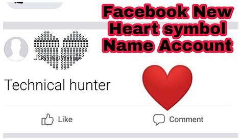 Heart Symbol Facebook - Heart Symbol