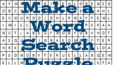 Making My Own Wordsearch