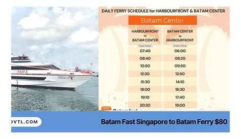 Batamfast Ferry VIP & Premium Class | Singapore, Sekupang, Batam Centre