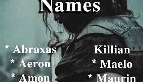 Gothic Character names boys | Book writing tips, Character names