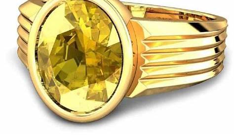 Male Pukhraj Stone Ring Design For Man Yellow Sapphire ( ) Price Per Carat, Ratti