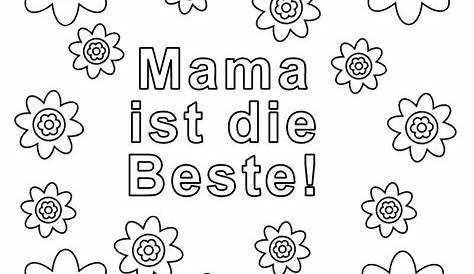 Ausmalbild Ich liebe Mama | besteausmalbilder.de