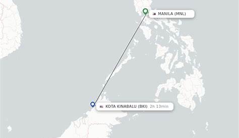 Direct (non-stop) flights from Kota Kinabalu to Sandakan - schedules
