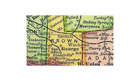 Brown County, Ohio 1901 Map OH
