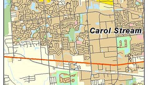 Carol Stream Map, Illinois