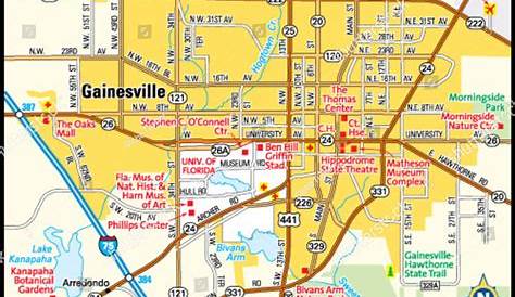 Gainesville Florida Wall Map (Basic Style) by MarketMAPS MapSales